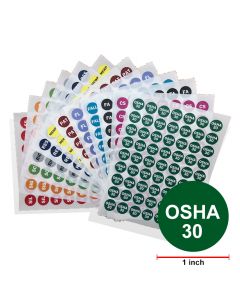 TURNER Custom 1" Hard Hat Stickers - 12 Acronyms
