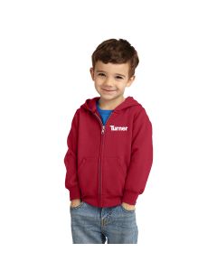  Port & Company - Toddler Core Fleece Full-Zip Hooded Sweatshirt
