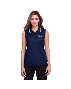 Devon & Jones - Ladies Performance Tipped Sleeveless Polo