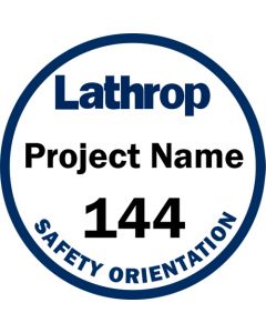Lathrop - Project Name Hard Hat Stickers - Qty 250