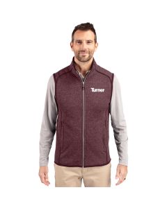 Cutter & Buck Men's Mainsail Sweater-Knit Full Zip Vest