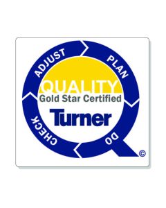 Turner Quality Control Hard Hat Stickers - Packs of 10